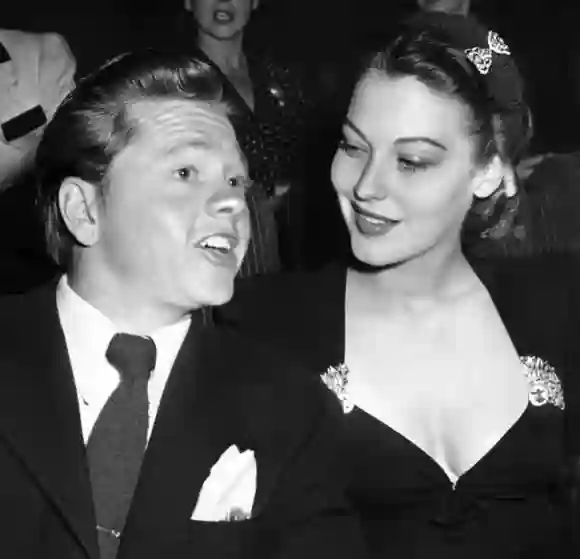 Ava Gardner und ihr Ehemann Mickey Rooney im Jahr 1944