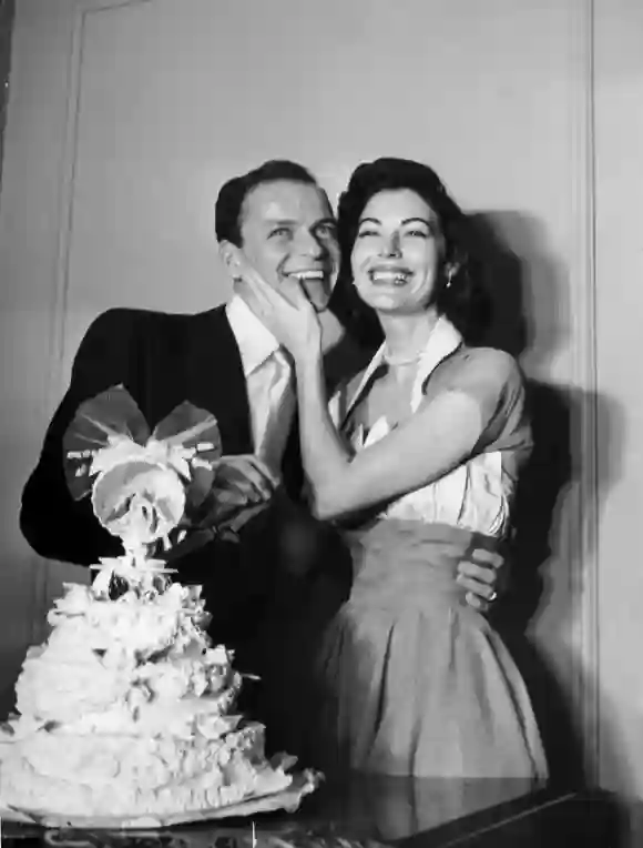 Ava Gardner und Frank Sinatra an ihrem Hochzeitstag 1951