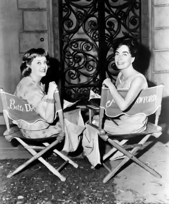 Bette Davis und Joan Crawford am Set von "What Ever Happened to Baby Jane?"
