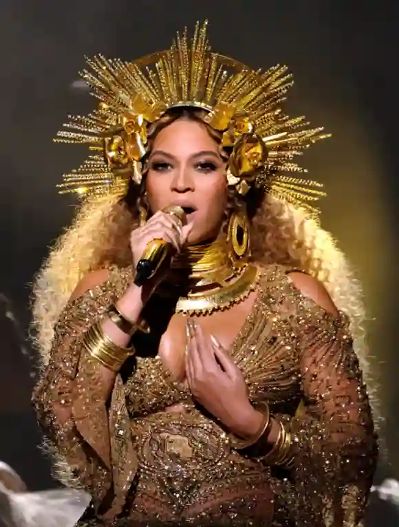 Sängerin Beyoncé während den 59. Grammy Awards