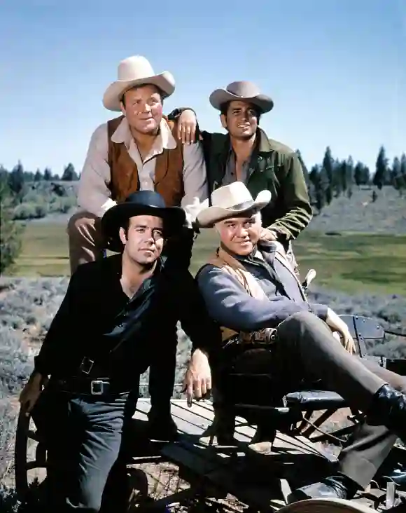 Die „Bonanza“-Besetzung: Dan Blocker, Michael Landon, Pernell Roberts und Lorne Greene