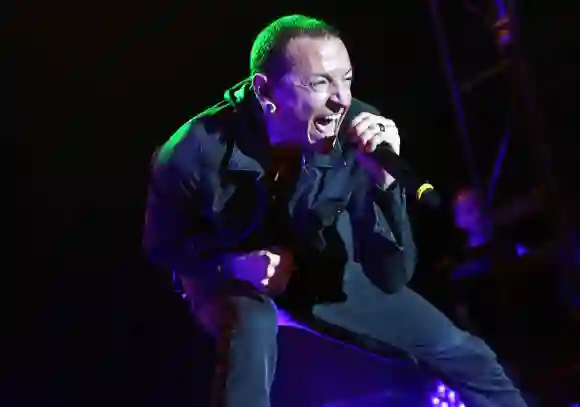 Chester Bennington während eines Auftritts