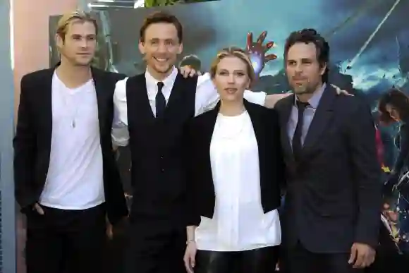 Echte Superhelden: Chris Hemsworth, Tom Hiddleston, Scarlett Johansson und Mark Ruffalo aus "The Avengers"