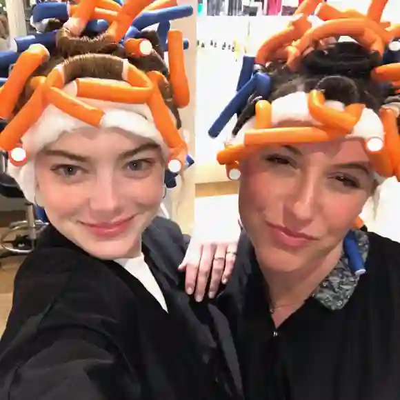 Emma Stone und Rachel Goodwin, Make-up Artist