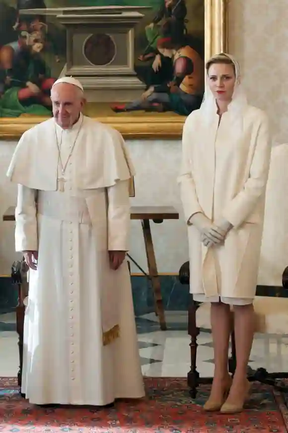 Fürstin Charlène zur Privataudienz beim Papst