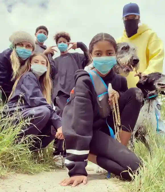 Heidi Klum und ihre Familie schützen sich mit Masken