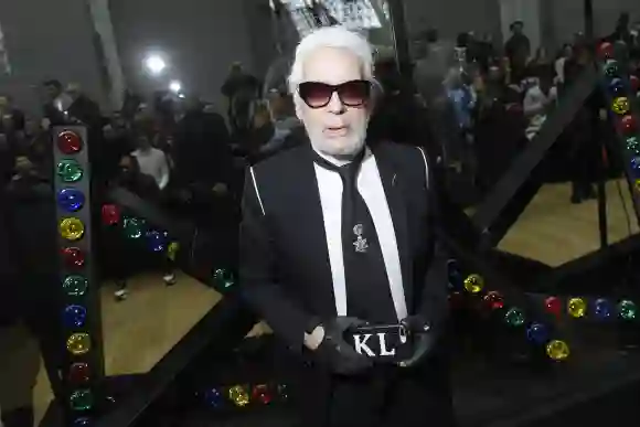 Karl Lagerfeld bei der Dior-Fashion-Show im Januar 2018