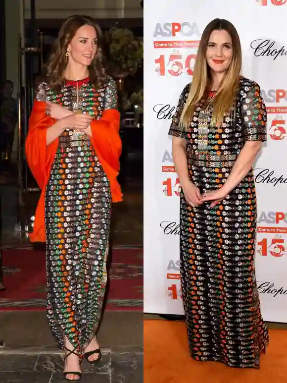 Kate Middleton und Drew Barrymore im gleichen Kleid