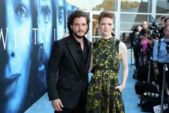 Kit Harrington Rose Leslie Game of Thrones Premiere