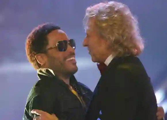 Lenny Kravitz (L) und Thomas Gottschalk