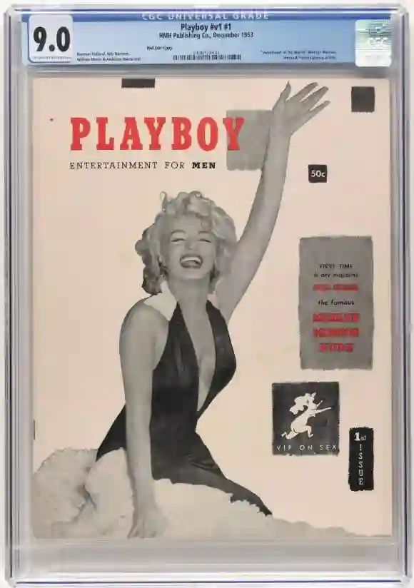 MARILYN MONROE. Die ersten drei Ausgaben des Playboy-Herrenmagazins