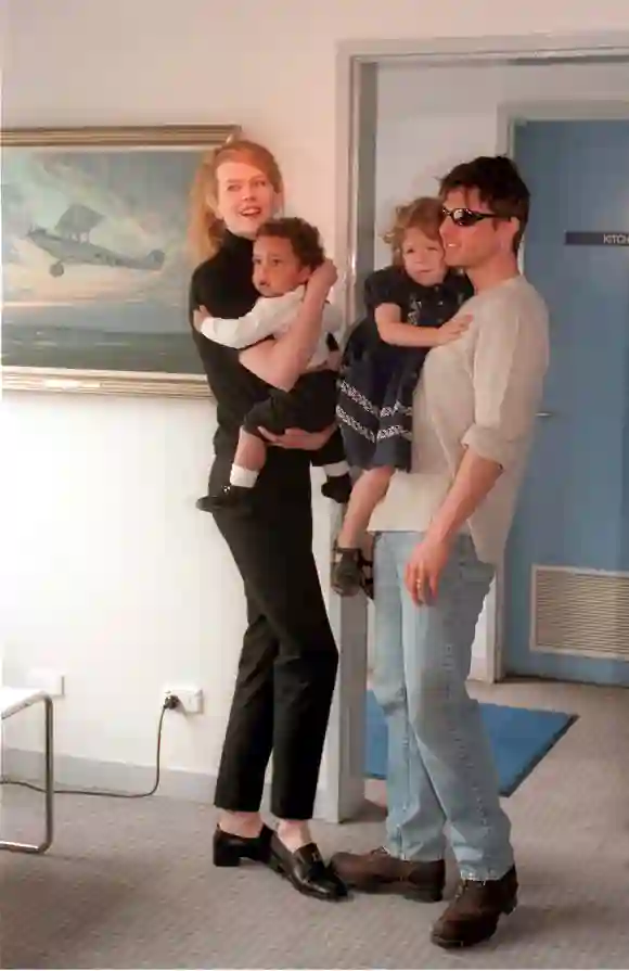 Nicole Kidman und Tom Cruise mit den beiden Adoptivkindern