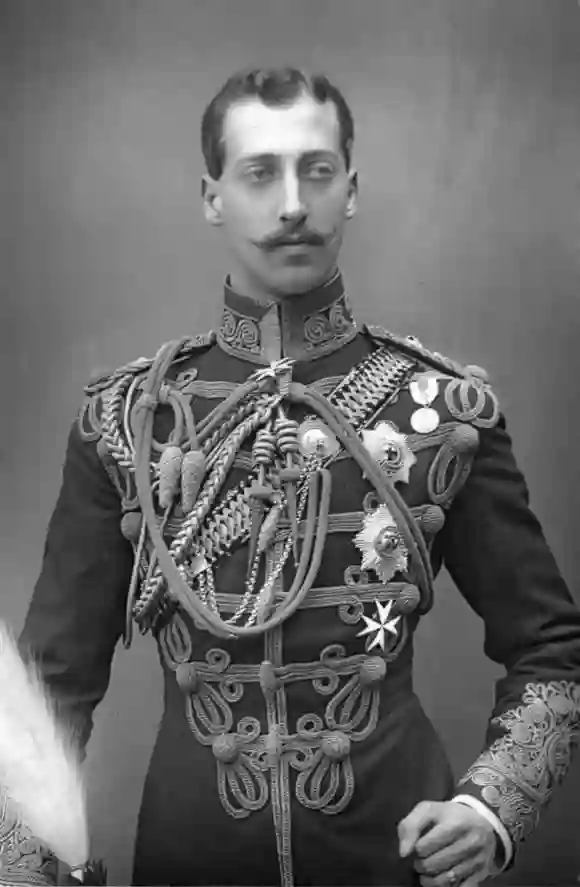 Prinz Albert Victor im Porträt von 1891. Königin Victoria Enkelkinder Nachkommen. König.