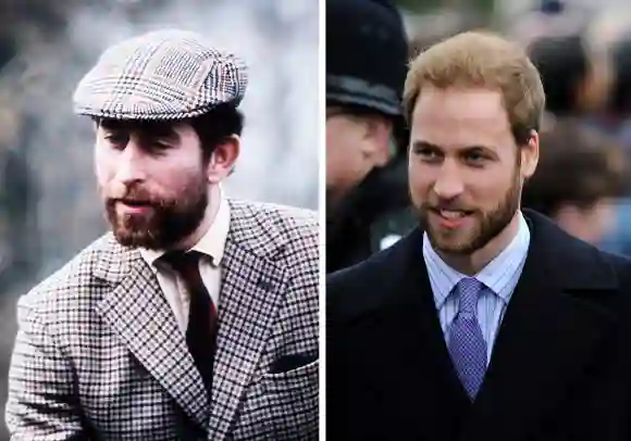 Prinz Charles 1986 und Prinz William 2008