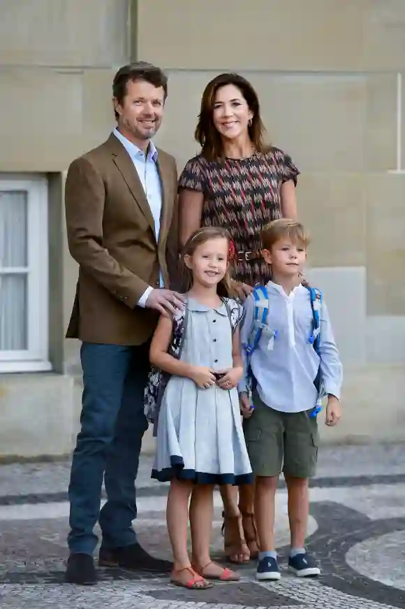 Einschulung Dänemark Royals Königshaus Prinz Frederik, Prinzessin Mary, Prinzessin Josephine und Prinz Vincent