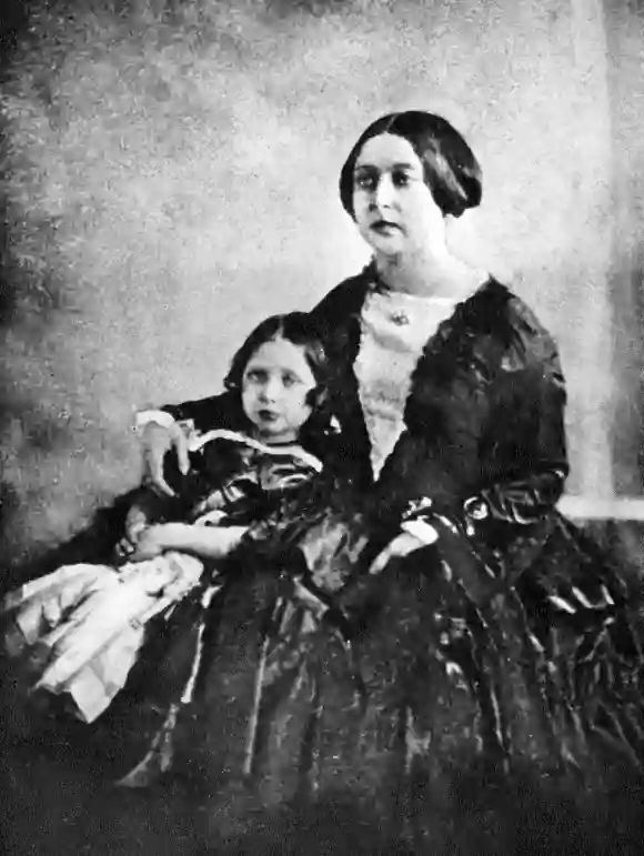 Queen Victoria und die Prinzessin Royal, Daguerreotypie ca. 1844