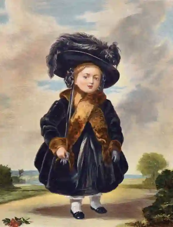Queen Victoria im Alter von vier Jahren auf einem Gemälde von Stephen Poyntz Denning aus dem Jahr 1823