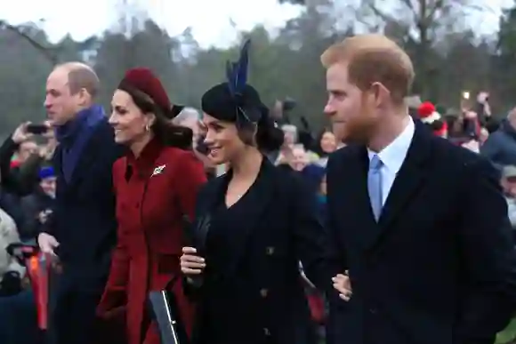 Prinz William, Herzogin Kate, Herzogin Meghan und Prinz Harry