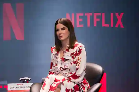 Sandra Bullock während einer Pressekonferenz zum Film „Bird Box"