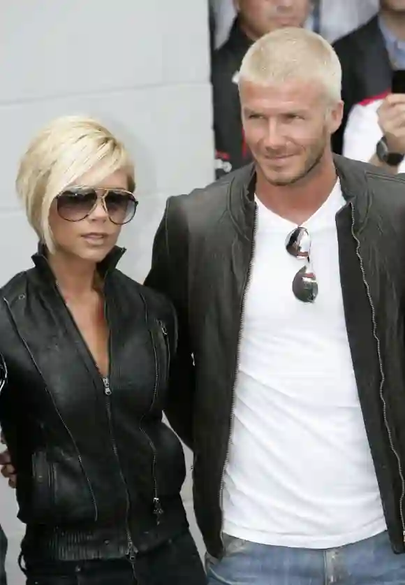 Damals blond: Victoria und David Beckham im Jahr 2008