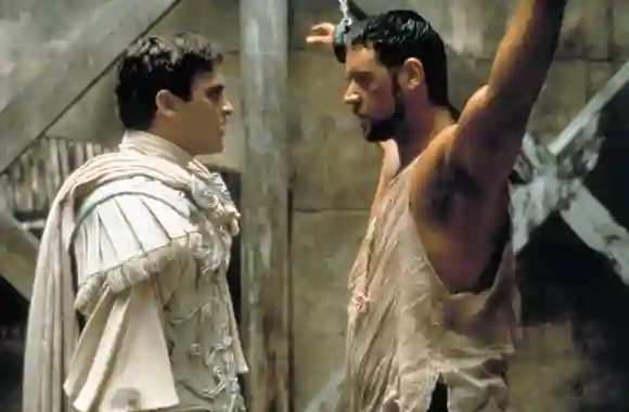 „Commodus“ (Joaquin Phoenix) und „Maximus“ (Russell Crowe) in „Gladiator“