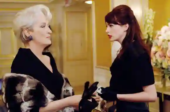 Meryl Strepp als „Miranda Priestley“ und Anne Hathaway als „Andi“ in „Der Teufel trägt Prada“