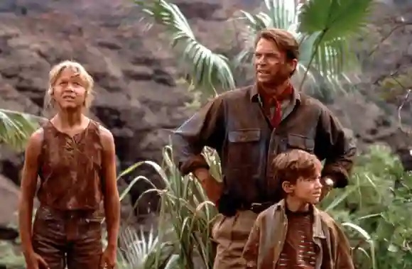 Ariana Richards, Sam Neill und Joseph Mazzello in „Jurassic Park“