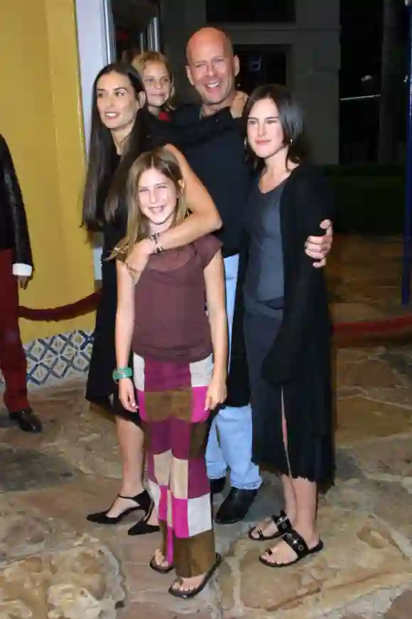 Demi Moore, Tallulah Willis, Bruce Willis, Scout Willis und Rumer Willis bei der Premiere des Films "Bandits"