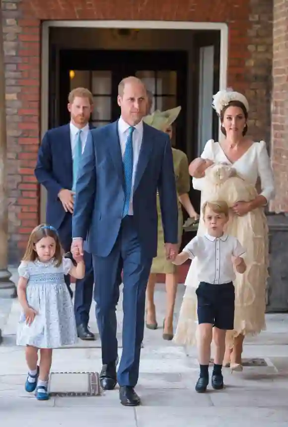 Prinzessin Charlotte, Prinz William, Prinz George, Herzogin Kate und Prinz Louis