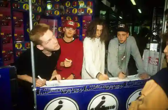 Die Fantastischen vier 1992: DJ And Y, Rapper Thomas D, Michi Beck und Smudo