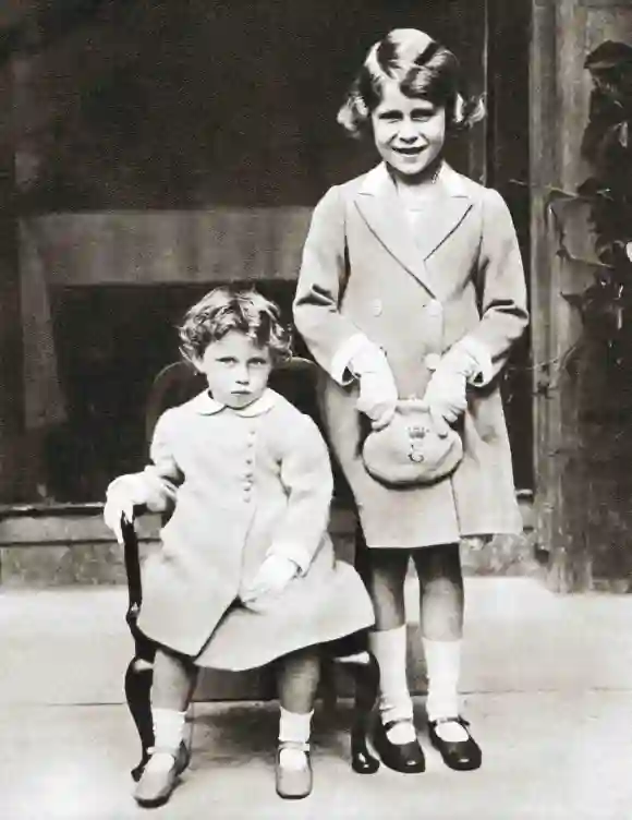 Königin Elisabeth II. und Prinzessin Margaret als Kinder