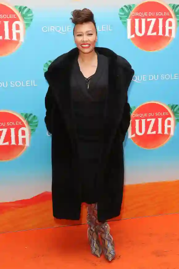 Emeli Sandé attends the London Premiere Of Cirque Du Soleil LUZIA held at The Royal Albert Hall in Central London, UK.