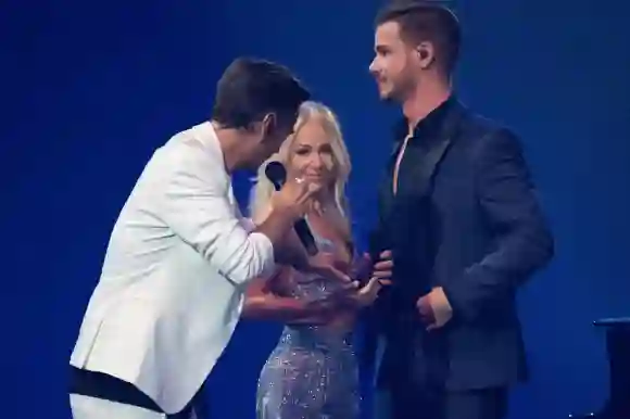 Florian Silbereisen, Michelle und Eric Philippi beim "Schlagerbooom" 2024