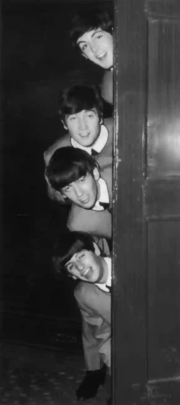 George Harrison, Paul McCartney, John Lennon und Ringo Starr