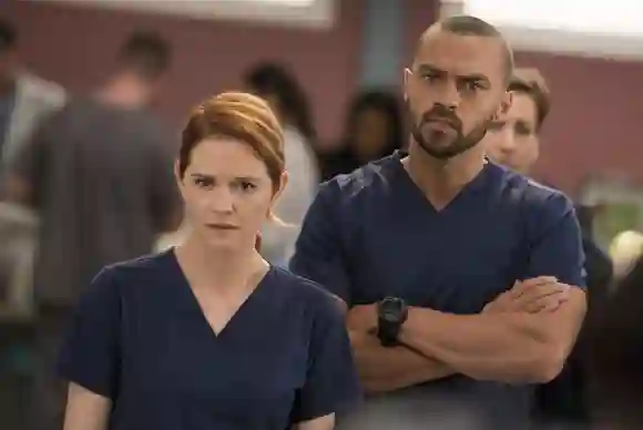 Sarah Drew April Jesse Williams Jackson Grey's Anatomy