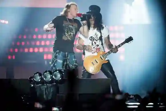 Axl Rose und Slash von Guns N’ Roses bei einem Konzert am 27. Juni 2017
