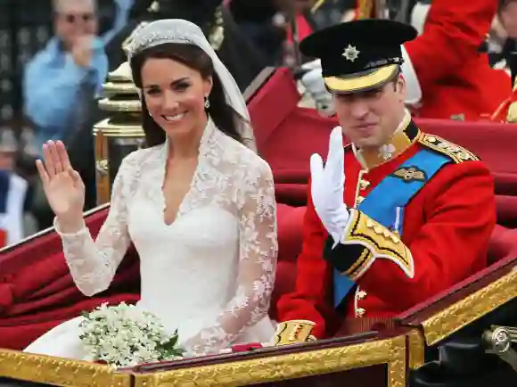 Herzogin Kate und Prinz William an ihrer Hochzeit 2011