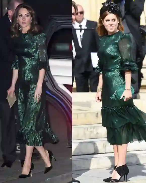 Herzogin Kate und Prinzessin Beatrice in sehr ähnlichen Kleidern