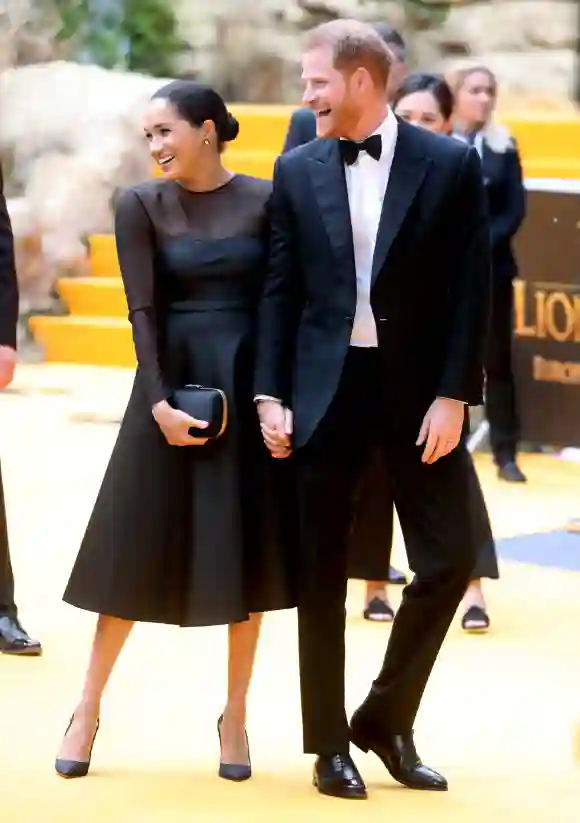 Herzogin Meghan und Prinz Harry bei der Premiere des Films „Der König der Löwen“