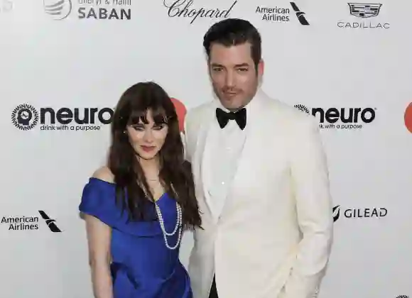 March 12, 2023, West Hollywood, California, USA: Zooey Deschanel and Jonathan Scott at the 31st Annual Elton John AIDS F