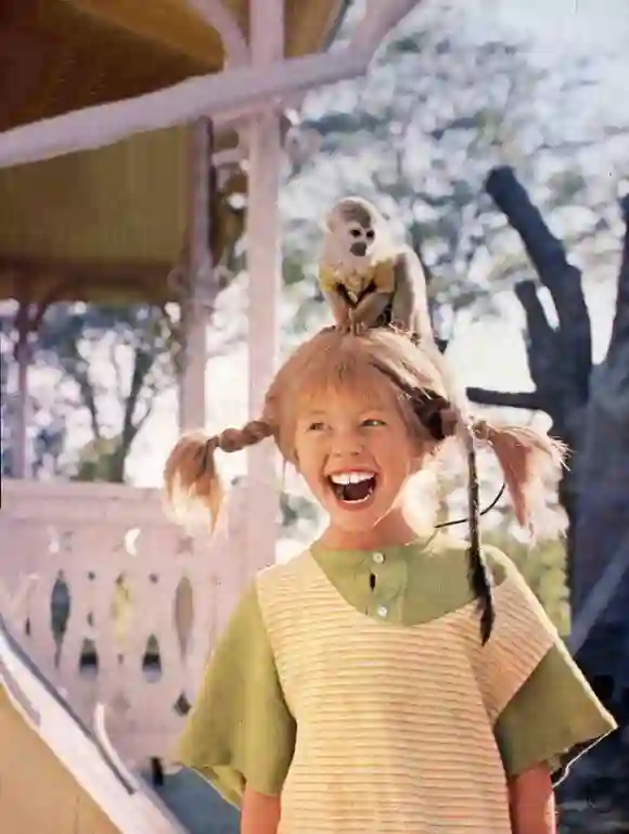 „Pippi Langstrumpf“ (Inger Nilsson) und ihr Affe „Herr Nilsson“