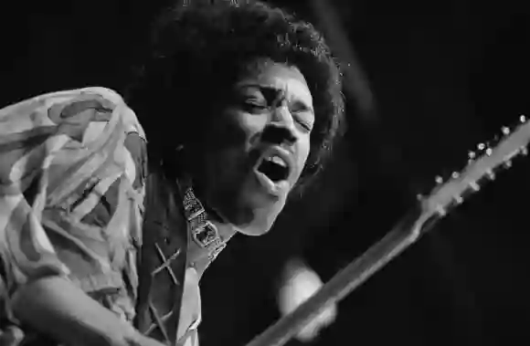 Jimi Hendrix 1970 bei einem seiner letzten Auftritte