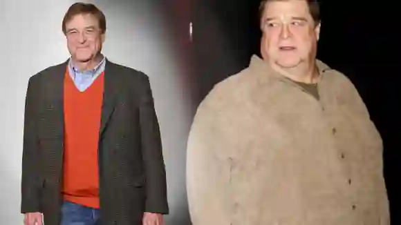 Collage von Schauspieler John Goodman, der abgenommen hat