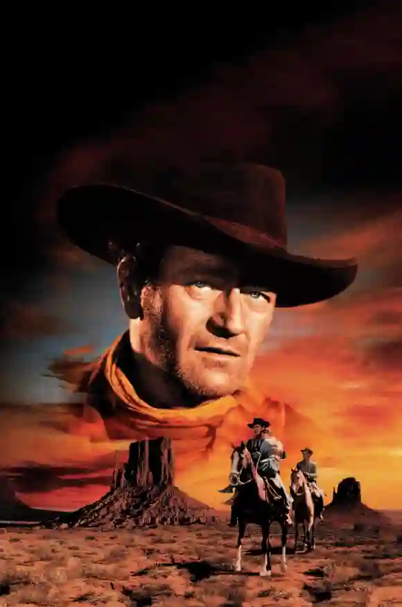 John Wayne auf einem Plakat von „The Searchers“