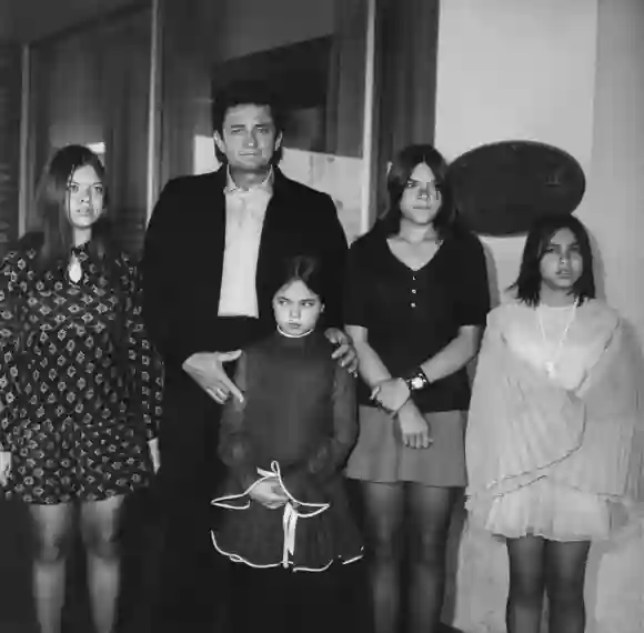 Johnny Cash mit seinen Kindern