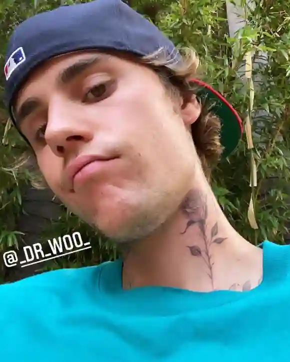 justin bieber tattoo neu rose