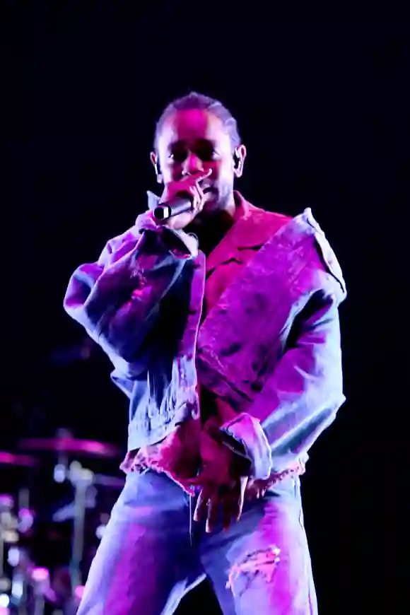 Kendrick Lamar performt auf der Bühne mit SZA während des 2018 Coachella Valley Music And Arts Festival auf dem Empire Polo Field am 13. April 2018 in Indio, Kalifornien.