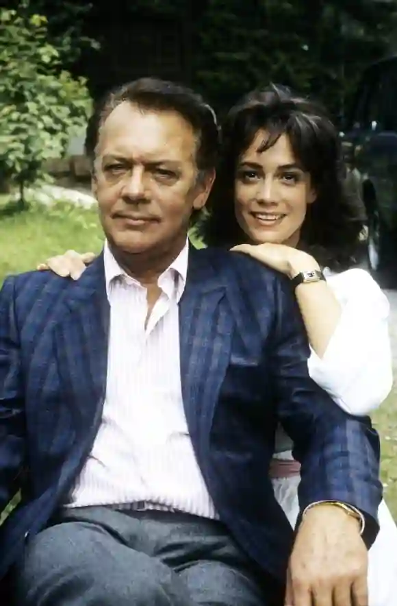 Klausjürgen Wussow mit seiner Tochter Barbara Wussow im Jahr 1986