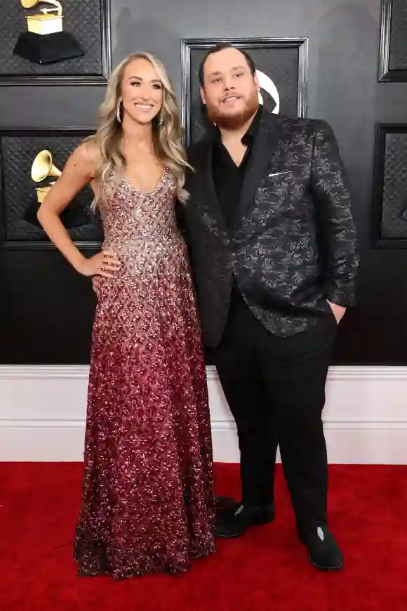 Luke Combs mit seiner Frau bei den Grammys 2023