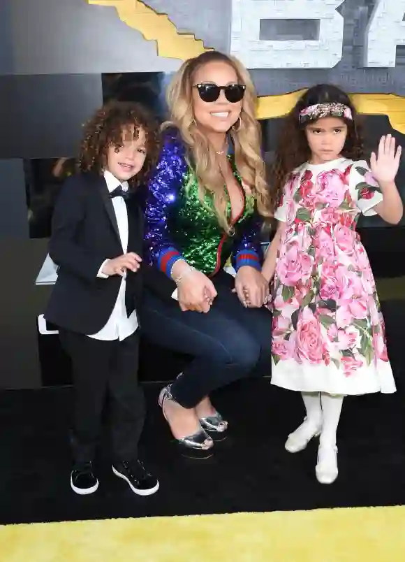 Mariah Carey mit ihren Kindern Morrocco und Monroe bei der Lego Batman Filmpremiere in Los Angeles 2017
